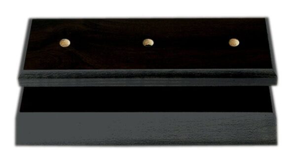 3 3/4" x 8 1/4" x 3/4" Value Matte Black Finish Slant Front 2-Post Base Only