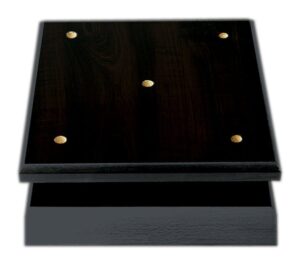 7 1/4" x 8 1/4" x 3/4" Value Matte Black Finish Slant Front 4-Post Base Only
