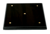 7 1/4" x 7 1/4" x 5/8" Value Matte Black Finish Slant Front 4-Post Lid Only