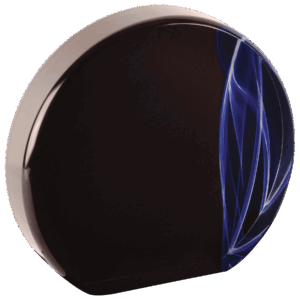 6" Round Blue Vapor Acrylic
