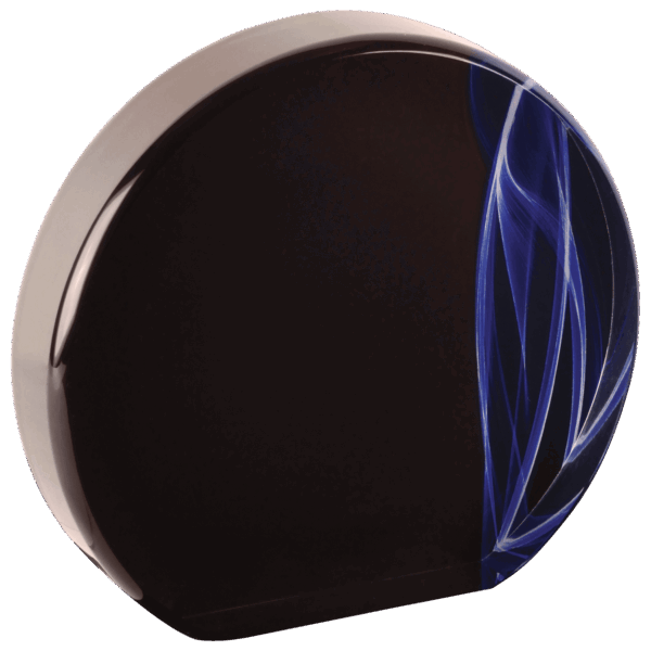 6" Round Blue Vapor Acrylic