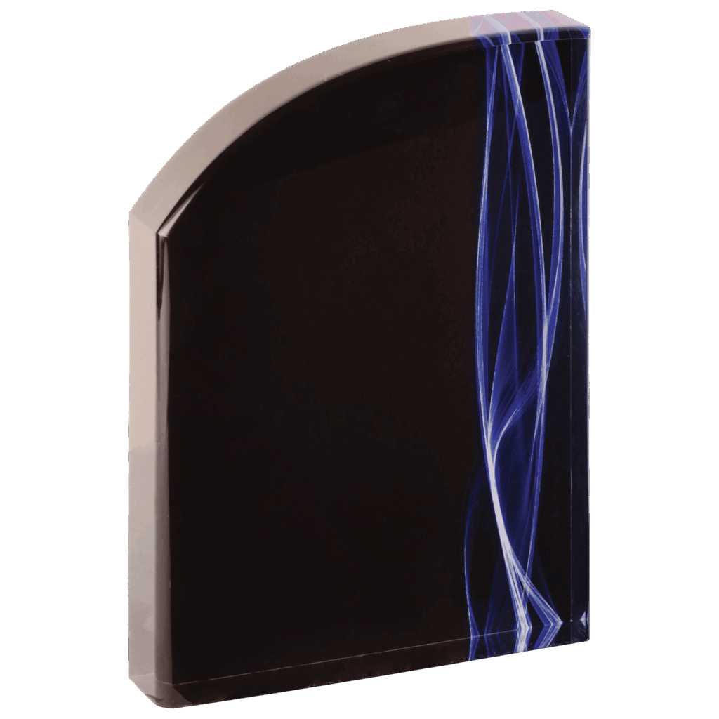 7" Wave Blue Vapor Acrylic