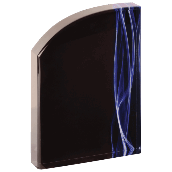 7" Wave Blue Vapor Acrylic