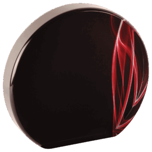 5" Round Red Vapor Acrylic