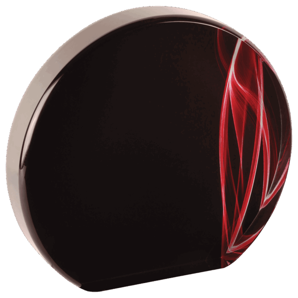 5" Round Red Vapor Acrylic