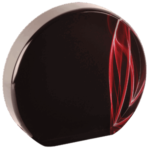 6" Round Red Vapor Acrylic