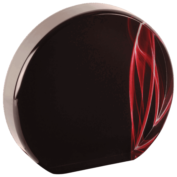 6" Round Red Vapor Acrylic