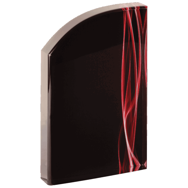8" Wave Red Vapor Acrylic