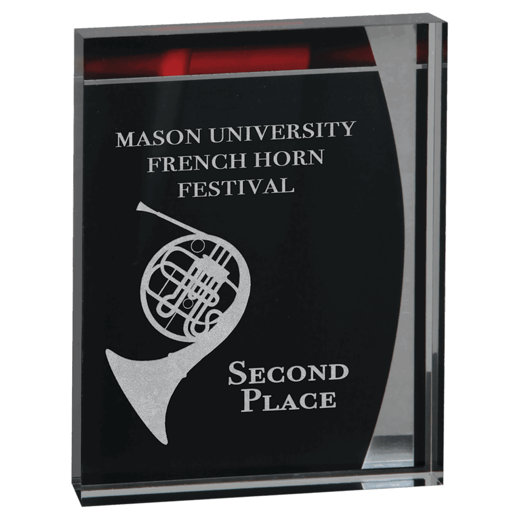 5 1/4" x 6 1/2" Lustre Acrylic Standup Plaque