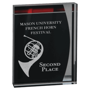 5 1/4" x 6 1/2" Lustre Acrylic Standup Plaque