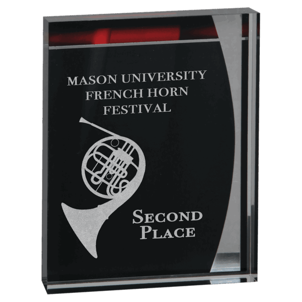 5 1/4" x 6 1/2" Lustre Acrylic Standup Plaque