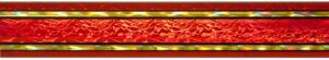 45" Red/Gold Rectangular Vapor Column