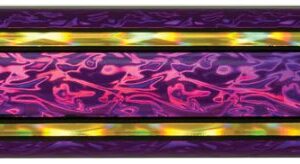 45" Purple/Gold Rectangular Vapor Column