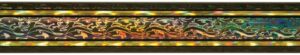 45" Black/Gold Rectangular Vapor Column
