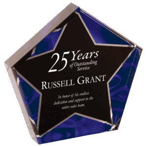 6" Star Blue Velvet Acrylic