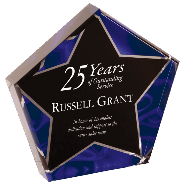 6" Star Blue Velvet Acrylic