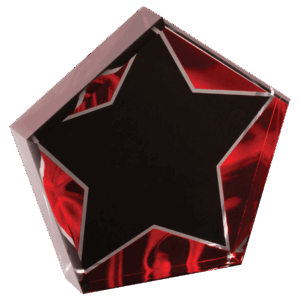 5" Star Red Velvet Acrylic
