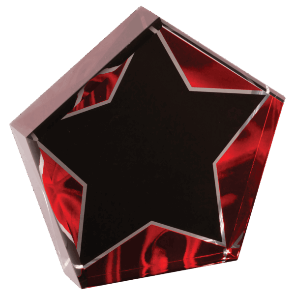 5" Star Red Velvet Acrylic