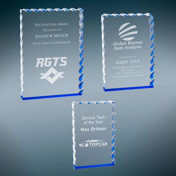 Blue Wave Edge Acrylic Sample Set