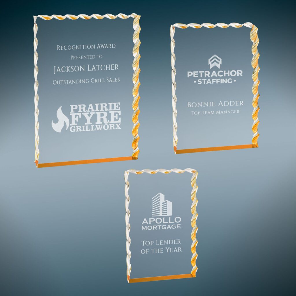 Gold Wave Edge Acrylic Sample Set