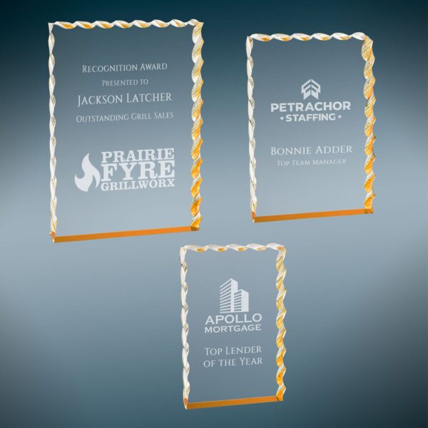 Gold Wave Edge Acrylic Sample Set
