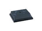 3 5/8" x 4 3/8" Black Marble Centerhole Countersunk Weighted Plastic Base