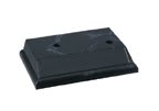3 5/8" x 5 3/8" Black Marble 2-Hole Countersunk Weighted Plastic Base