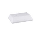 3 5/8" x 5 3/8" White 2-Hole Countersunk Weighted Plastic Base