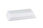 3 5/8" x 6 3/8" White 3-Hole Countersunk Weighted Plastic Base