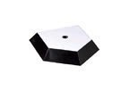 4" x 4 1/2" White Centerhole Countersunk Homeplate Base