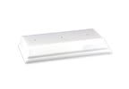 4 1/8" x 7 3/4" White 3-Hole Countersunk Weighted Plastic Base