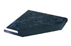 8 1/4" x 8 1/4" Black Marble 4-Hole Countersunk 3-Post Weighted Plastic Base