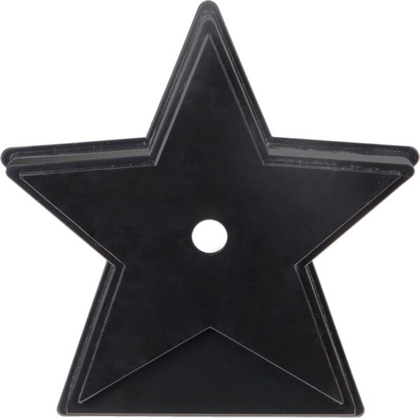 4 3/4" x 4 3/4" Black Star Centerhole Countersunk Weighted Plastic Base