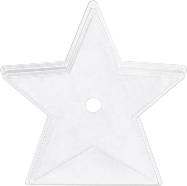 4 3/4" x 4 3/4" White Star Centerhole Countersunk Weighted Plastic Base