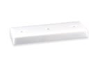 2 1/2" x 7" White 3-Hole 1-Countersunk Weighted Plastic Lid