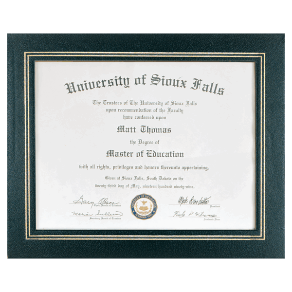 13 1/4" x 10 3/4" Black Certificate Holder