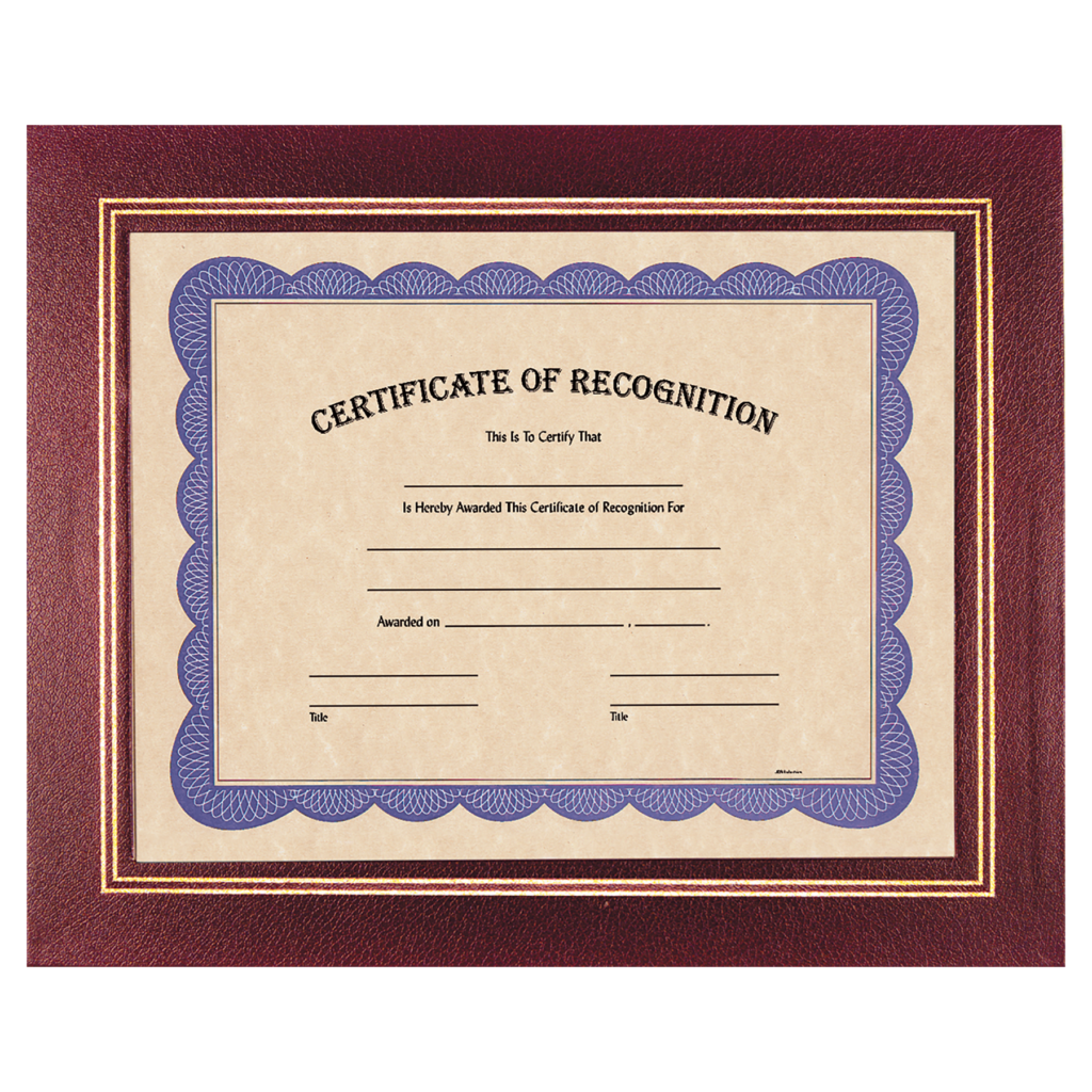 13 1/4" x 10 3/4" Burgundy Certificate Holder