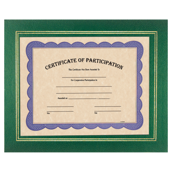 13 1/4" x 10 3/4" Green Certificate Holder