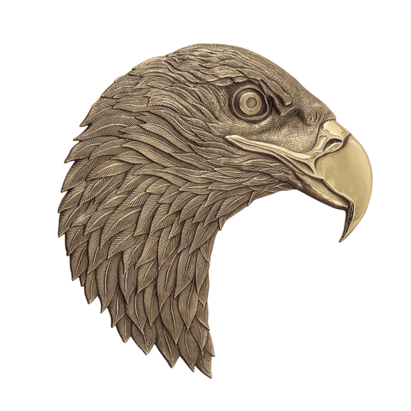 5 1/8" x 5 5/8" Antique Bronze Eagle Head
