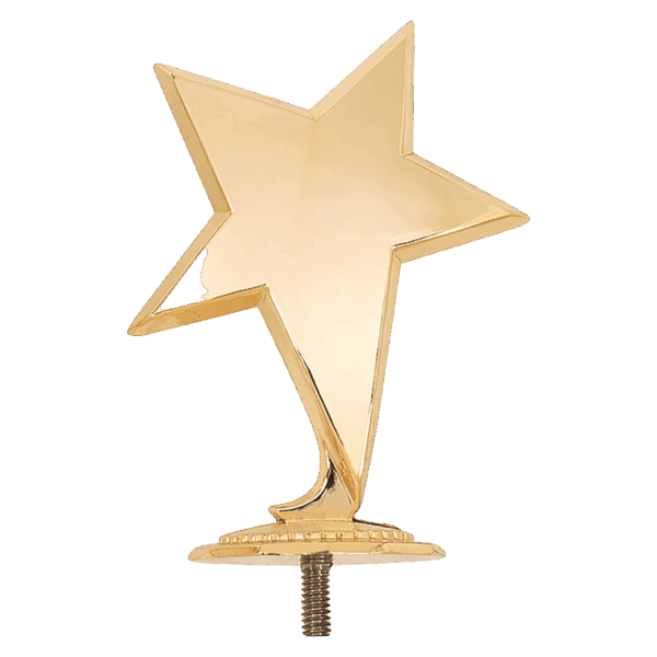 4 1/2" Gold Star With Base Casting with Stud