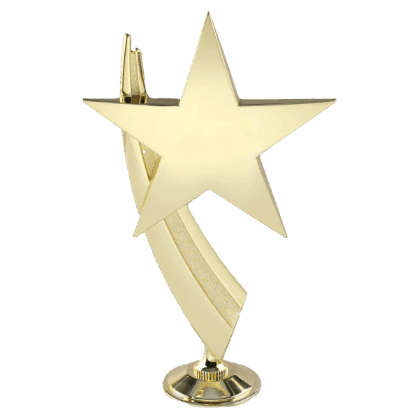 8" Gold Star Casting with Sweep and Mounting Stud