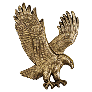6x8 Antique Bronze Eagle Relief