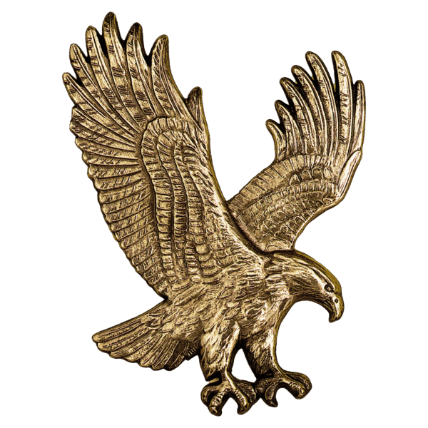6x8 Antique Bronze Eagle Relief