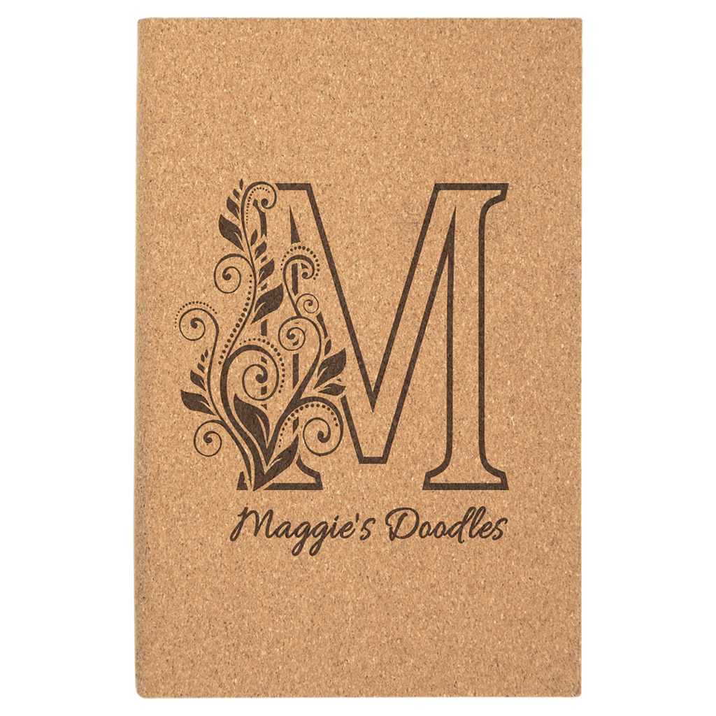 5 1/4" x 8 1/4" Cork Sketch Book with Unlined Notepad