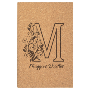 5 1/4" x 8 1/4" Cork Sketch Book with Unlined Notepad