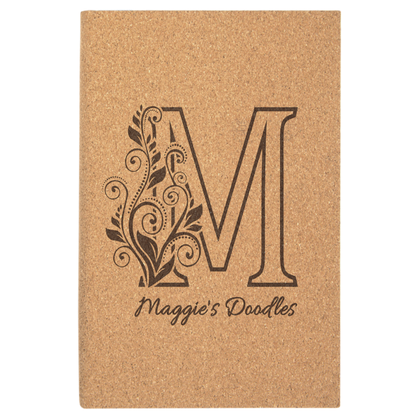5 1/4" x 8 1/4" Cork Sketch Book with Unlined Notepad