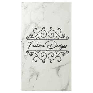 5 1/4" x 8 1/4" White Marble Laserable Leatherette Sketch Book with Unlined Notepad