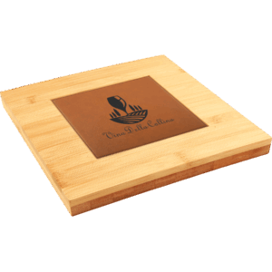 7 1/4" x 7 1/4" Bamboo Trivet with Recessed Area for 4 1/4" Tiles
