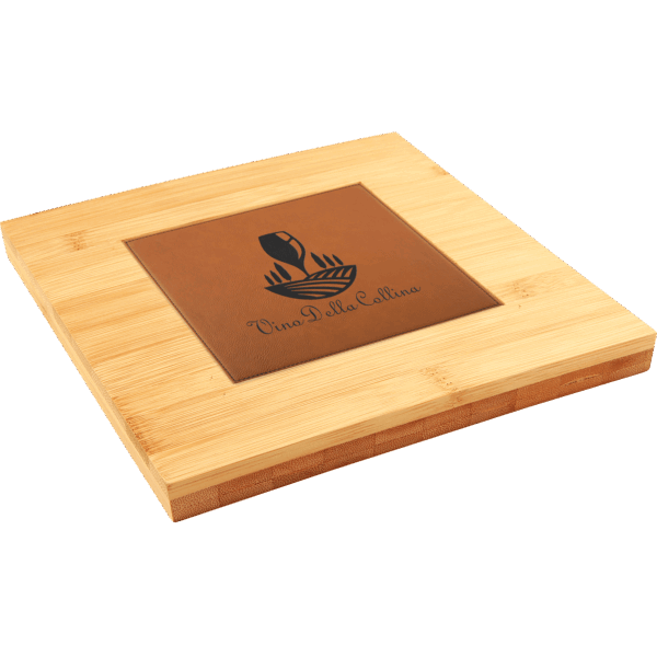 7 1/4" x 7 1/4" Bamboo Trivet with Recessed Area for 4 1/4" Tiles